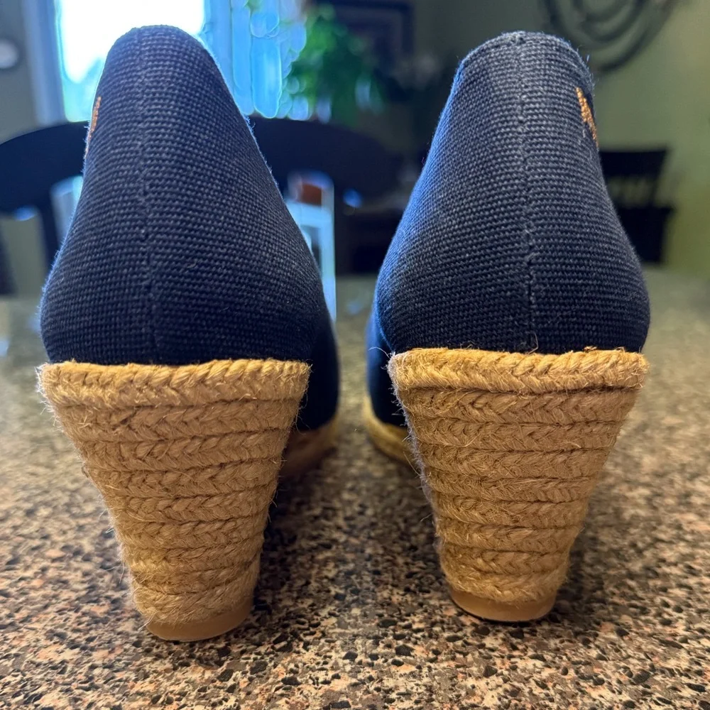 “VISCATA” Roses Canvas Espadrille Wedges